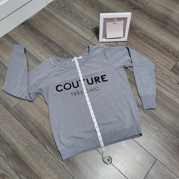 SOLD ---- Revolution Sweatshirt - "Couture Très Chic" With Sequins (M) - Picture 8 of 8